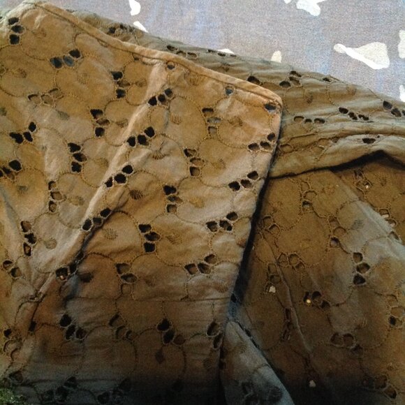 Vintage 1950’s Pinup Cay Artley Black Eyelet Dress Fit & Flare Union Made M L - Picture 13 of 14